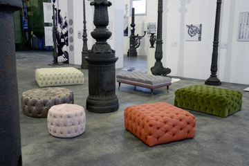 MALVINA - Tufted rectangular leather pouf by Domingo Salotti - view 3